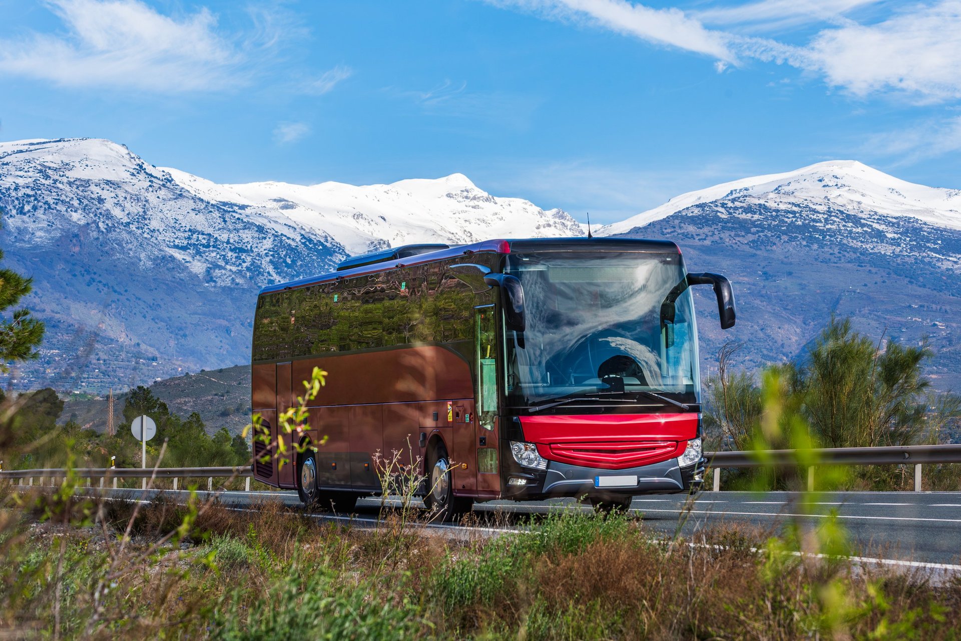 Mountain road scenic view